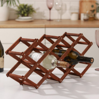 Подставка для бутылок Доляна &laquo;Бордо&raquo;, цвет коричневый