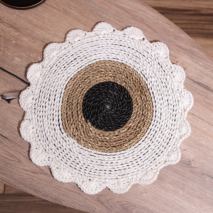 Коврик плетёный круглый 35 см