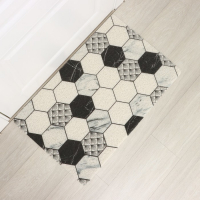 Коврик придверный грязезащитный Доляна &laquo;Мрамор&raquo;, вырезной, 60&times;90 см, цвет серый