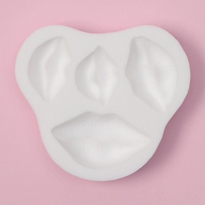 Молд Доляна &laquo;Губы&raquo;, 8,5&times;8&times;1,5 см , цвет белый