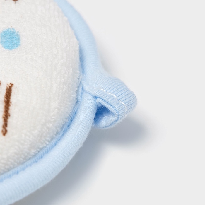 Мочалка детская для купания Доляна &laquo;Мышонок&raquo;, d=11.5 см, голубой