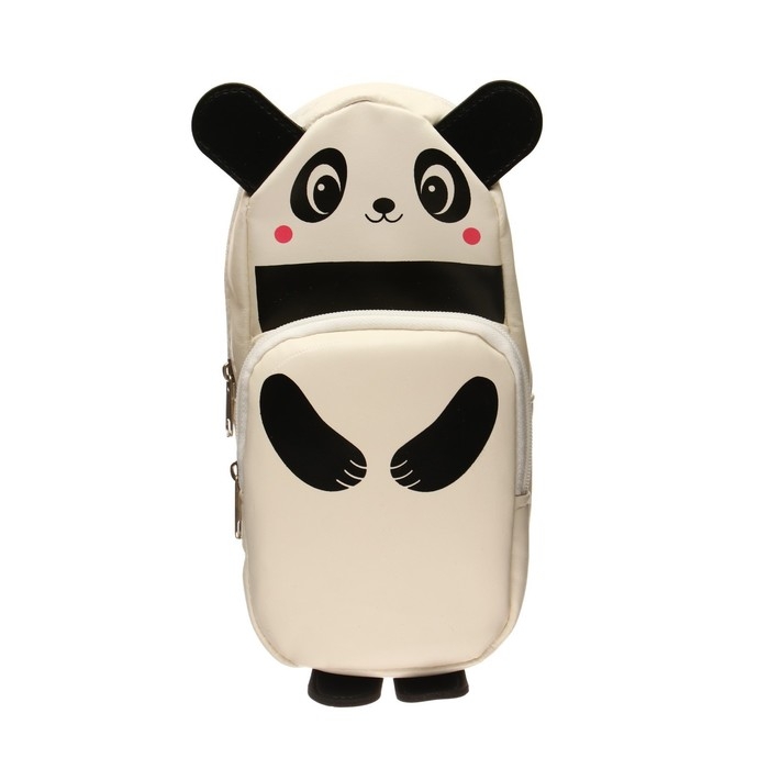 Пенал школьный на молнии Calligrata "Зверушка", 2 отделения, МИКС