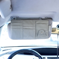 Органайзер на солнцезащитный козырек, 30&times;14.5 см, серый