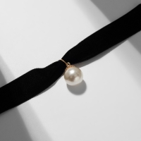 Чокер &laquo;Шарик&raquo;, жемчужина, цвет чёрный, L=30 см