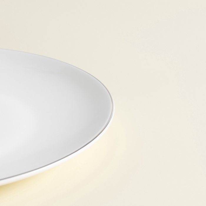 Тарелки SL Home &laquo;Каскарон&raquo;, d=20 см, набор 2 шт, костяной фарфор, белые