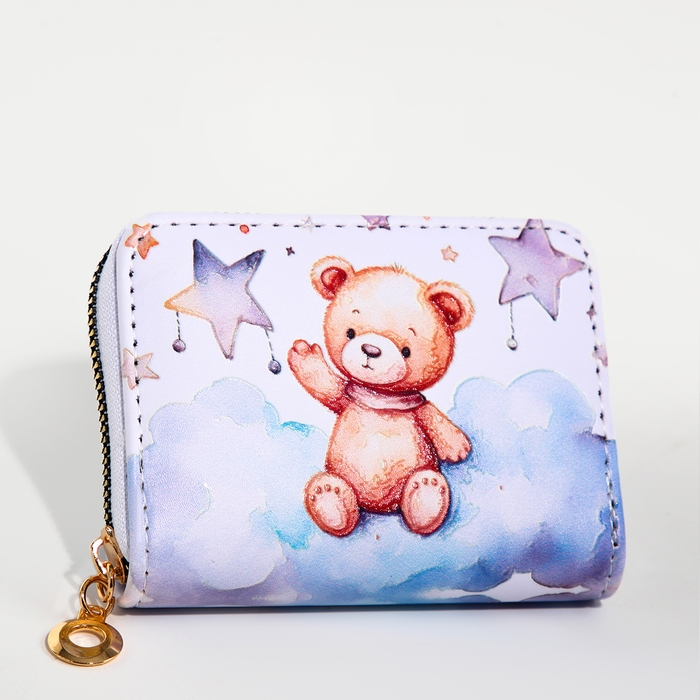 Кошелёк на молнии "Выбражулька", цвет белый