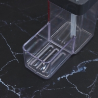 Дозатор для мыла с подставкой, 15,5&times;7,3&times;19 см, цвет прозрачный