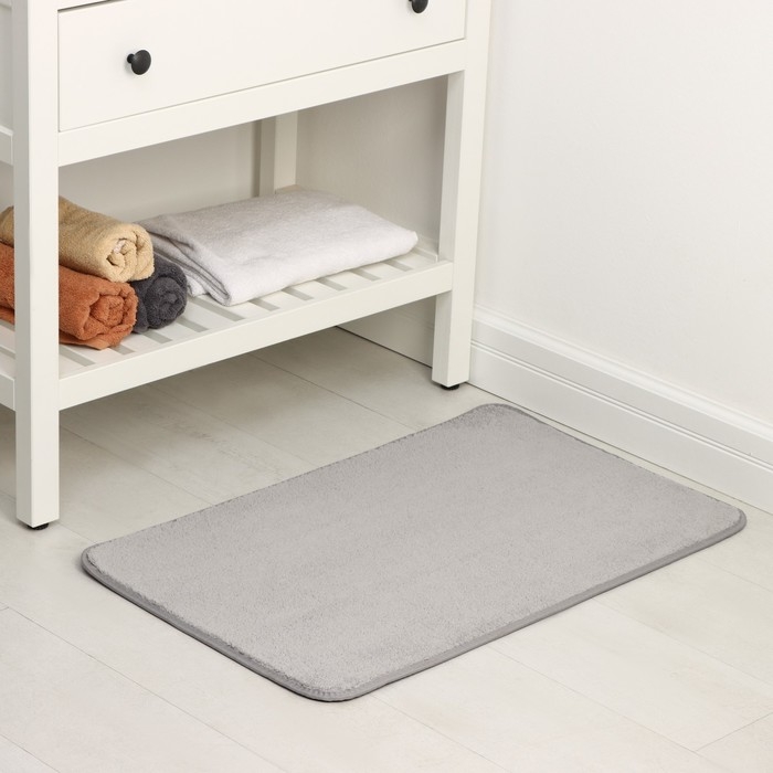 Коврик для дома Доляна &laquo;Софт&raquo;, 50&times;80 см, цвет серый