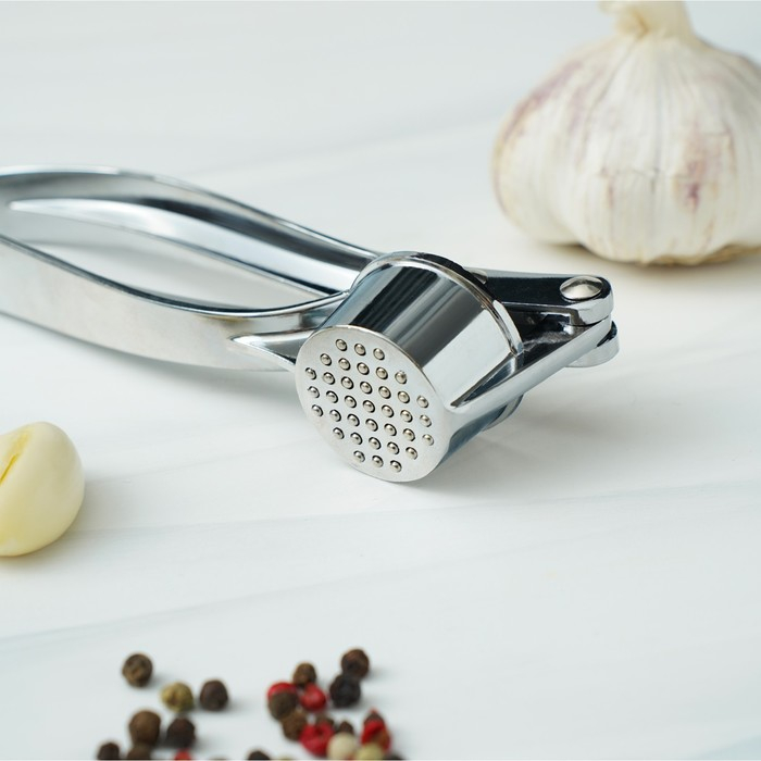 Пресс для чеснока Доляна &laquo;Эрнест&raquo;, 15 см, цвет серебряный