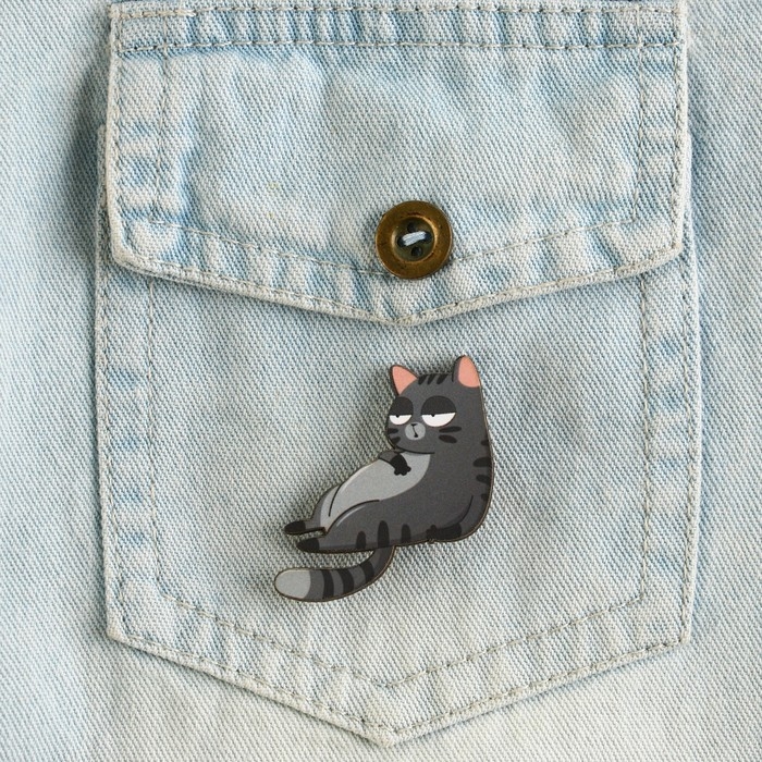 Значок деревянный &laquo;Талисман на пофигизм&raquo;, 4 х 3,7 см