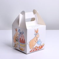 Коробка кондитерская, упаковка, &laquo;Счастливой Пасхи&raquo;, 14 х 14 х 14 см