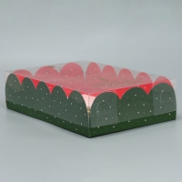 Коробка подарочная с PVC крышкой &laquo;Уютного нового года!&raquo;, ёлочка, 20 х 30 х 8 см, Новый год