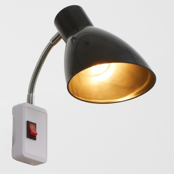 Бра в розетку "Классика" 1х10Вт Е27 черный 10х14,5х25 см