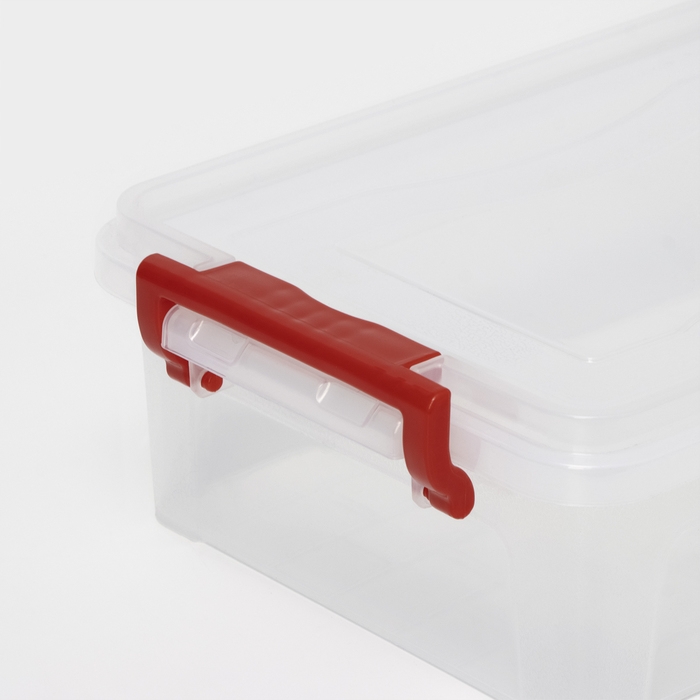 Контейнер для хранения с крышкой, 3,6 л, 31&times;20&times;9 см, цвет прозрачный