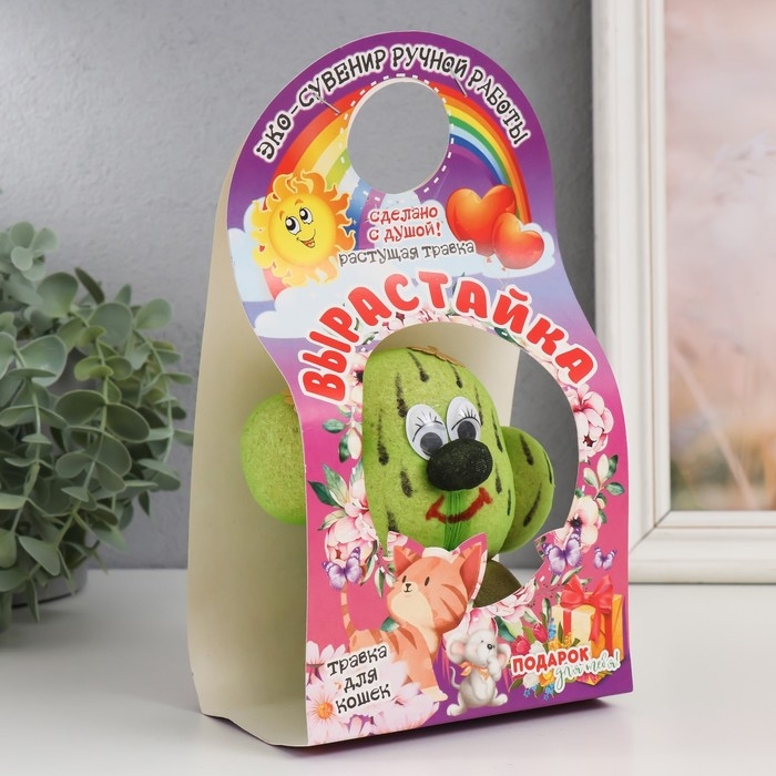 Растущий подарок травка Вырастайка &laquo;Кактус"