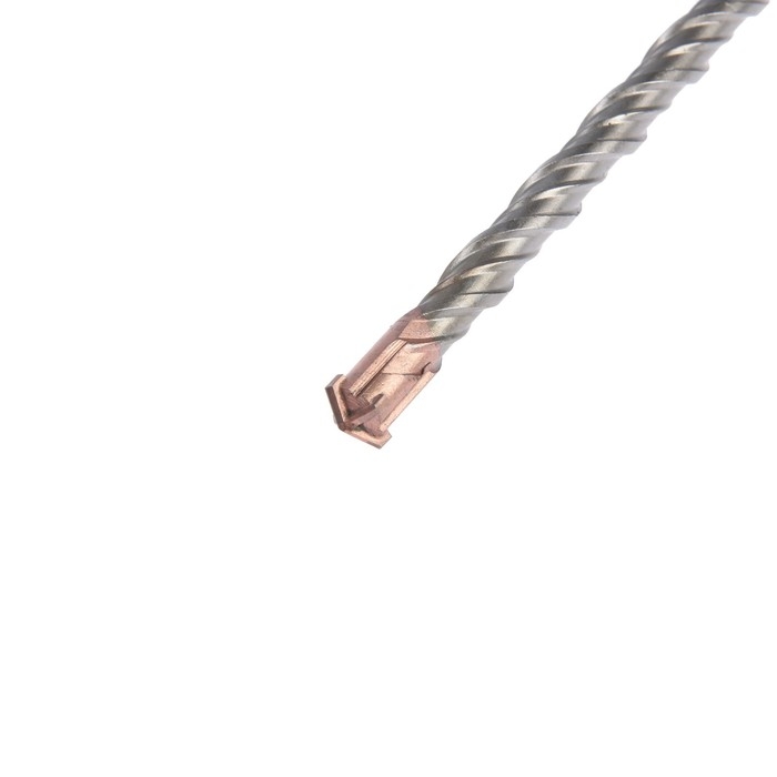 Бур по бетону ТУНДРА, крестовый наконечник, двойная спираль, SDS-plus, 12 х 310 мм