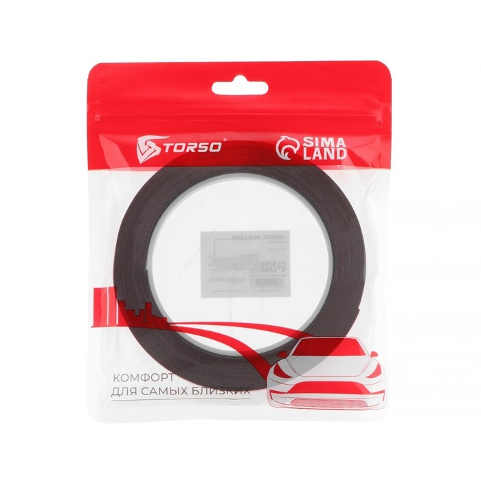 Клейкая лента TORSO, двусторонняя, усиленная, 8 мм x 5 м