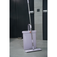 Швабра с отжимом и ведром Future Alp &laquo;4 clean system&raquo;, высота швабры 140 см, 3 профессиональные насадки