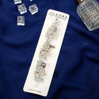 Аксессуар для волос "Мальви" бабочки на цветах, 17 см, серебро