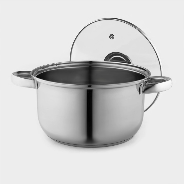 Кастрюля с крышкой из нержавеющей стали Доляна &laquo;Классика&raquo;, 2,2 л, d=19 см, капсульное дно