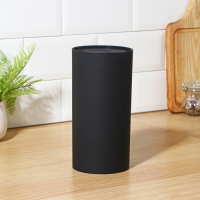 Подставка для ножей с наполнителем Доляна &laquo;Нео&raquo;, 22&times;11 см, покрытие soft-touch, цвет чёрный