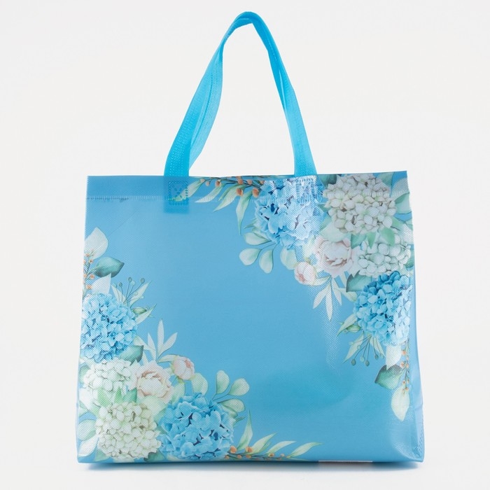 Сумка хозяйственная без застёжки, цвет голубой