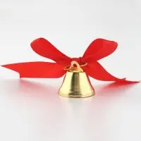 Колокольчик на булавке с бантом на выпускной, красный, d = 2,6 см