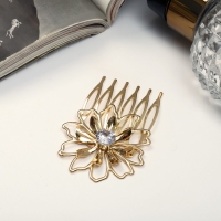 Гребень для волос &laquo;Либерти&raquo;, горный цветок, 5.5&times;3.5 см, золото