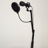 Микрофон конденсаторный Music Life черный: кабель, ветрозащита, стойка