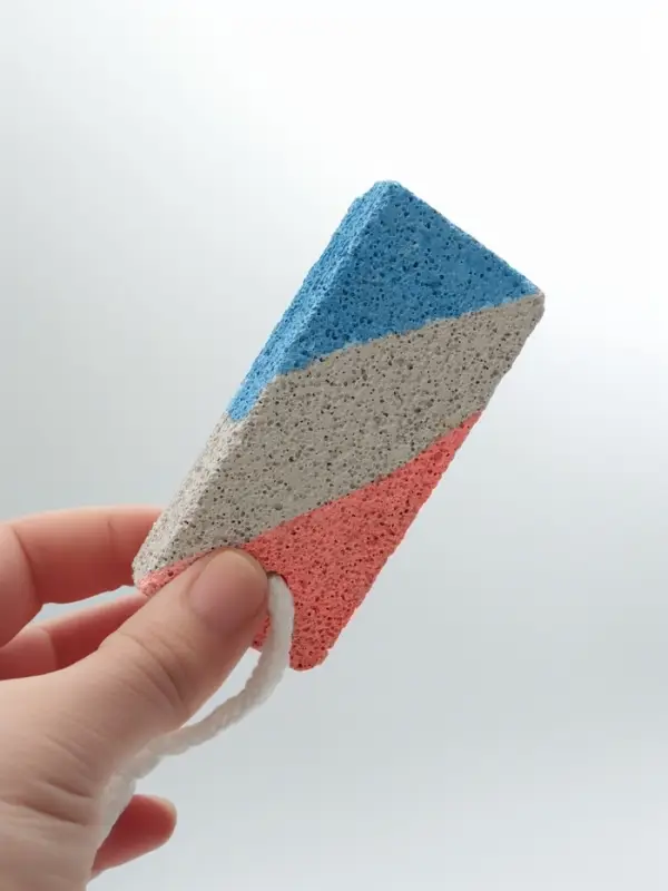 Пемза для педикюра, с подвесом, 8.5&times;4.5 см, разноцветная