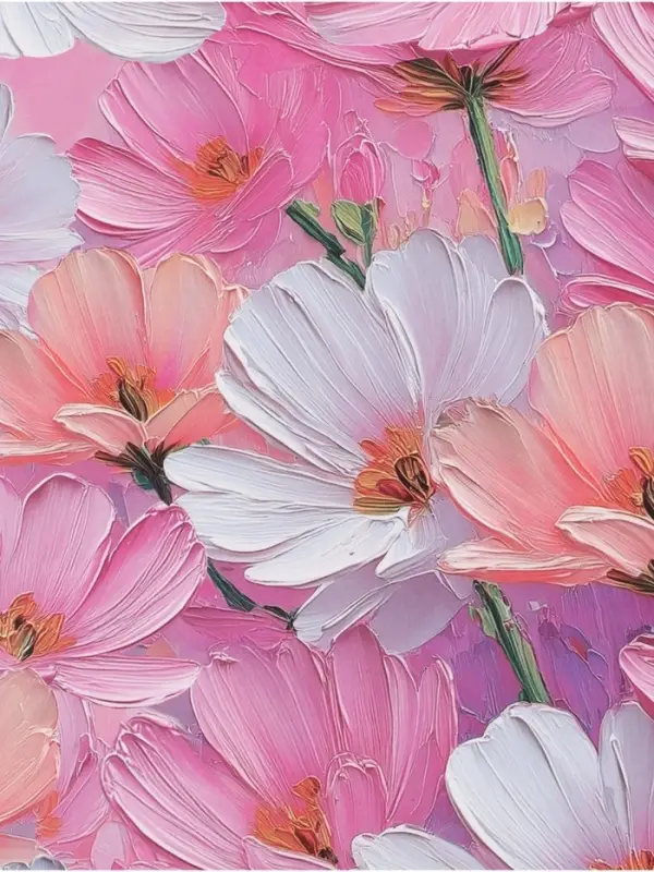 Бумага упаковочная глянцевая &laquo;Цветы&raquo;, 50 &times; 70 см