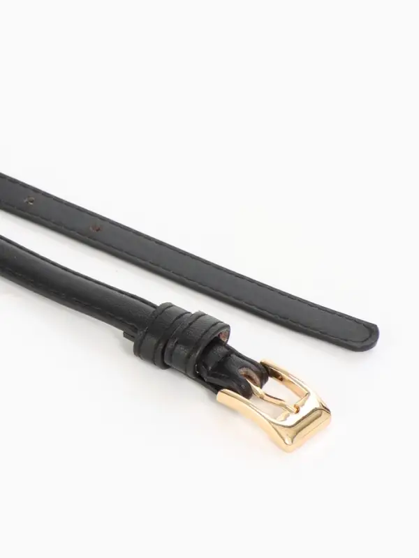 Ремень жен 02-01-01-01, Март2501, 1,3*0,3*110 см, без винта, пряж золото, 1 прокол,