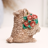 Фигура "Сова с букетом" 8х6х6см