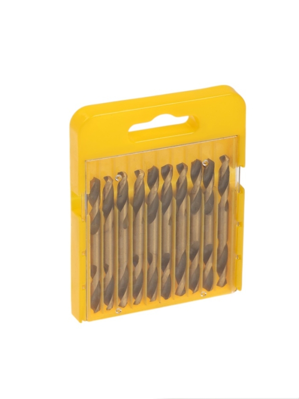 Набор двусторонних сверл по металлу ТУНДРА, HSS-Tin, 4.2 х 55 мм, 10 шт.