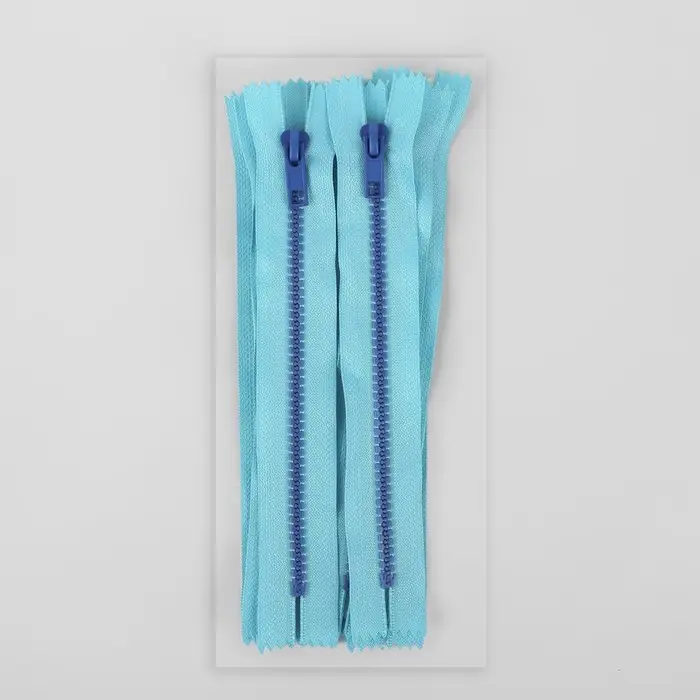 Молния &laquo;Трактор&raquo;, №5, неразъёмная, замок автомат, 18 см, голубая