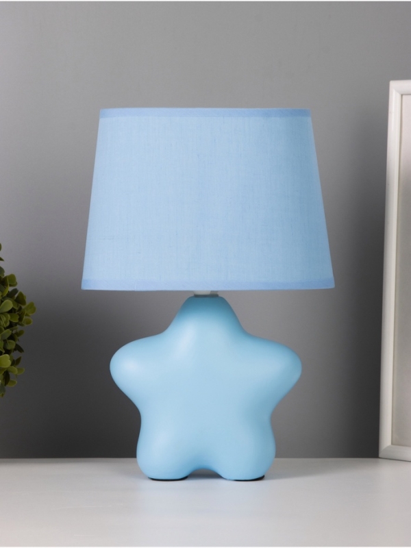Лампа настольная "Звезда" 40Вт Е14 голубой 12х19х29см