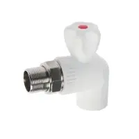 Кран шаровой для радиатора ZEIN engr, полипропиленовый, угловой, d=25 мм х 3/4"