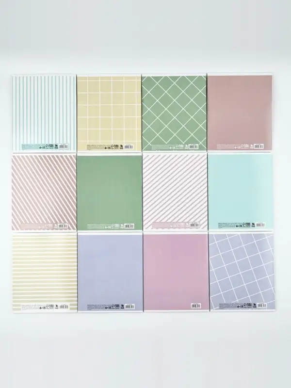 Тетради предметные, 36 л., набор из 12 шт., блок №1 &laquo;Пастель&raquo;