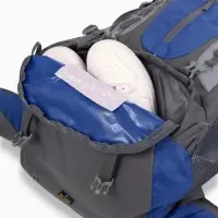 Рюкзак тур 65+5л, 30*20*53, отдел на шнурке, 5нар+2вн кармана, цвет синий