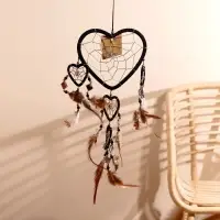 Ловец снов "Пять черных сердец" 0,7х16х45 см