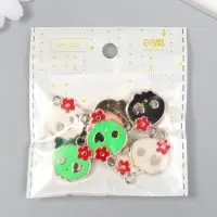 Декор для творчества пластик под металл "Череп. Романтика" золото МИКС 2,1х0,3х2,5 см