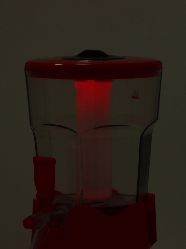 Башня пивная Tavimo, 3 л, ёмкость для льда, подсветка, пластик, красный