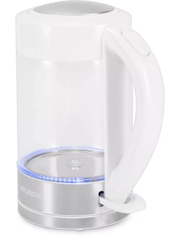 Чайник HYK-G9990 1,5л 2000Вт белый (стекло)
