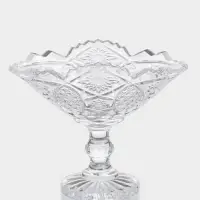 Конфетницы &laquo;Акапелла&raquo;, 9&times;15&times;12 см, набор 2 шт., стекло, прозрачные