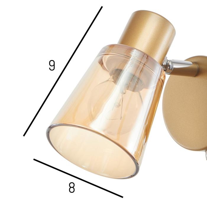 Бра с переключателем 59394/1 E14 40Вт золото-хром 15х11х15 см