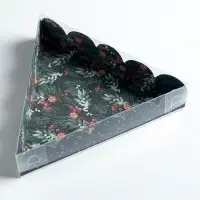 Коробка для кондитерских изделий с PVC крышкой &laquo;Happy New Year&raquo;, 18 х 4 см