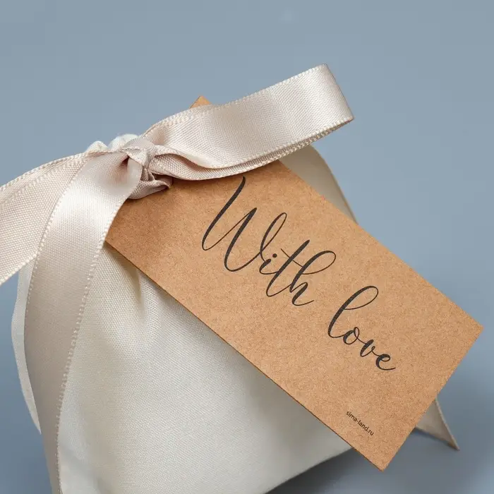 Мешочек подарочный из хлопка &laquo;С любовью&raquo;, 10 х 12 см +/- 1.5 см