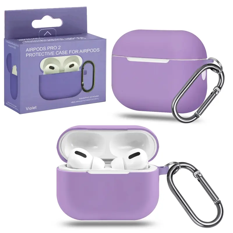 Чехол APods Pro 2 с карабином №6 violet (только для версии Lightning)