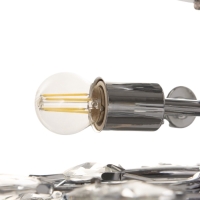 Люстра "Цветы" 5х40Вт Е27 хром 50х50х18см