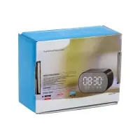 Часы - будильник электронные настольные: колонка, bluetooth, tf-карта, 8.5*3.9*5.2 см, USB   1091213